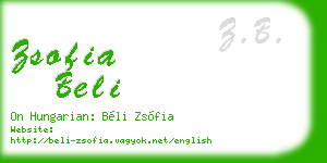 zsofia beli business card